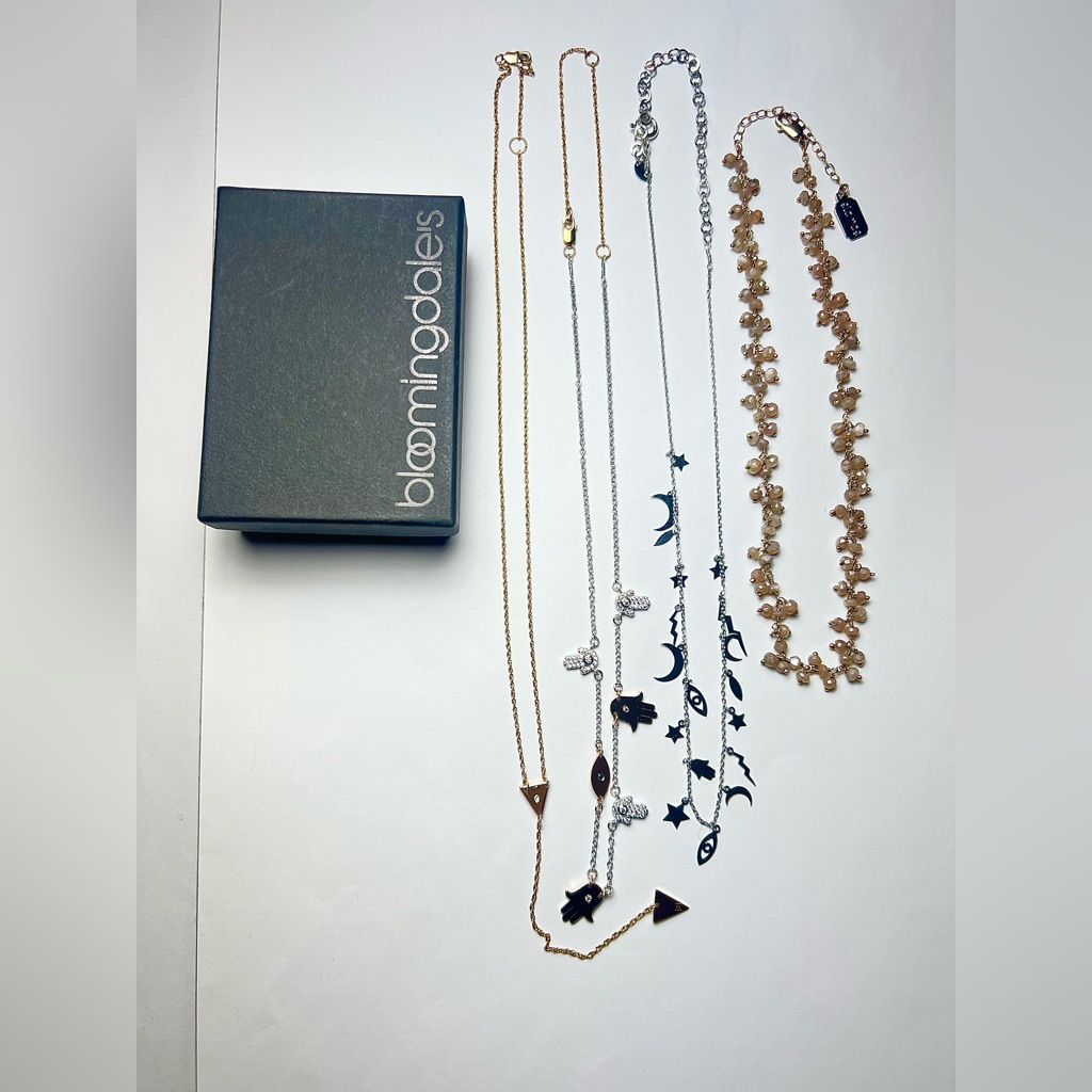 Jennifer Zeuner Jewelry Jzj Y Chain Necklace Hamsa Evil Eye Ela Rae Choker 225$